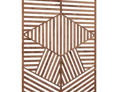 Wooden panel V2  Low-poly 3D model