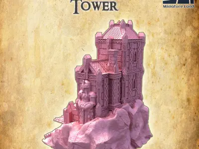 Dwarf Mining Tower Tabletop Terrain 28 MM 3D print model