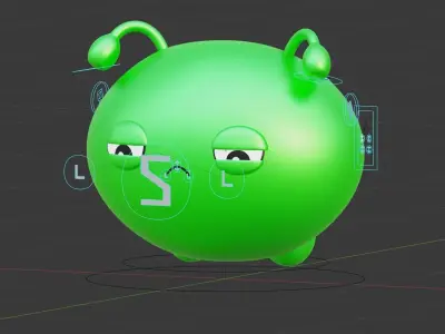MoonCake Character Rig 3D model
