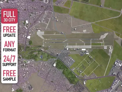 Mashhad - 3D Airport Model Low-poly 3D model