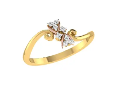 Women Ring  Render 3dm STL OBJ FBX Details 3D print model 14
