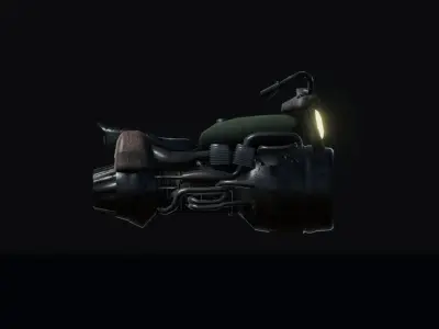 Cyberpunk Motorbike Low-poly 3D model