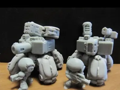 CHIBI-TECH SD - SCORPION-B LARGE-BORE TURRET CORE 3D print model
