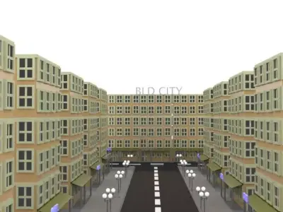 open street Low-poly 3D model