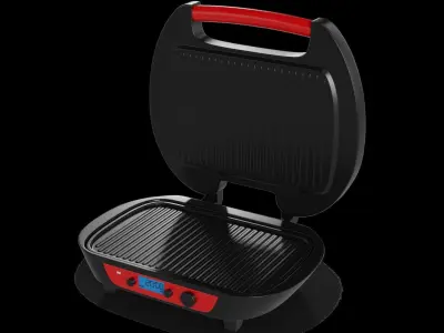Kitchen appliances Electric Grill Low-poly 3D model