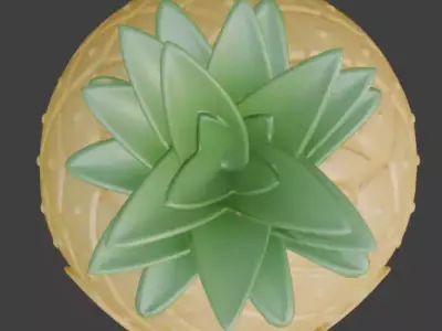 Stylized Pineapple House 3D Model Low-poly 3D model