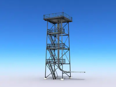 Guard Tower Low-poly 3D model