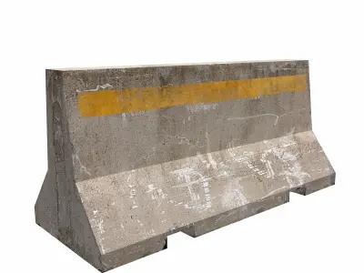 Road Blocker  Low Poly Low-poly 3D model