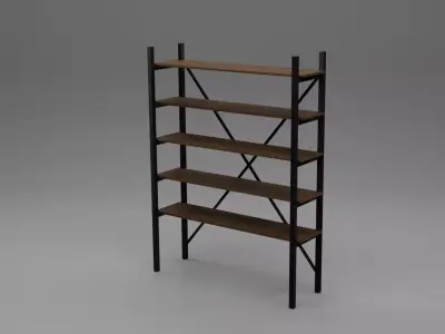 Shelves Low-poly 3D model