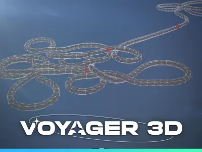 Network Cable Single 95cm Black Low-poly 3D model