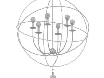 Solaris 6 sphere chandelier 3D model