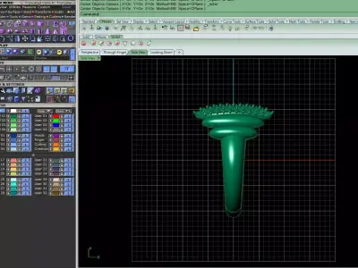 Layered Axis gold ring 3D print model