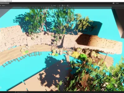 anime market project made with blender 3D model