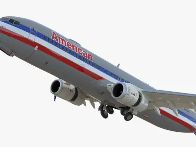  American Airlines Boeing 737-900 with Cabin and Doors Rigged for Maya 