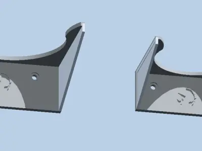 Wall brackets for two spice containers or jars 3D print model