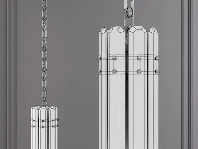 Restoration Hardware BONNINGTON SMALL PENDANT Brass 3D model