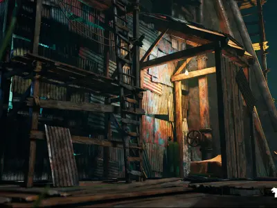 Wetland Sanctuary Environment Low-poly 3D model