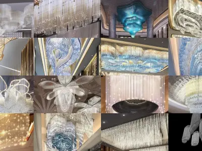 Artwork lamps 3D Model Pack