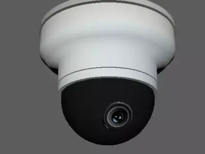 Dome Security Camera low poly  3D model