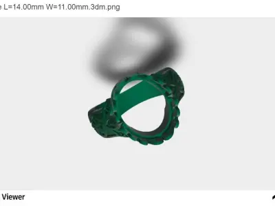 Men Ring With Oval Cut Center Stone 3D print model