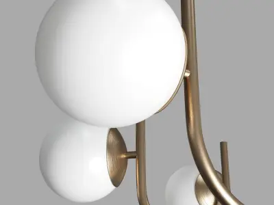 Maytoni Pendant Lamp Rendez-vous gold and black Low-poly 3D model