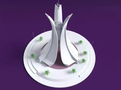 Martyrs Memorial Maqam Echahid 3D Model 3D model