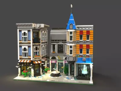 Lego Area Low-poly 3D model
