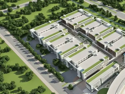 Modern University Campus 3D model