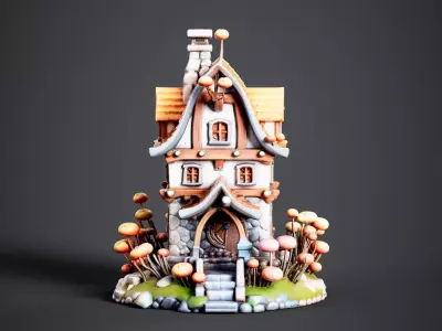 Medieval Fantasy House 01 3D model