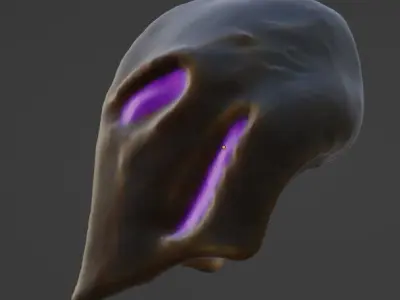 Sci-fi helmet 3D model 9