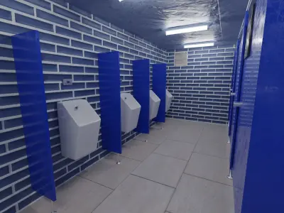 Public Restroom Assets Low-poly 3D model