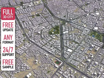 Karbala - 3D City Model Low-poly 3D model