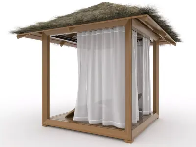 Poolside Cabana 20 3D model