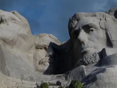 Mount Rushmore Landscape and 3D Printable 3D model