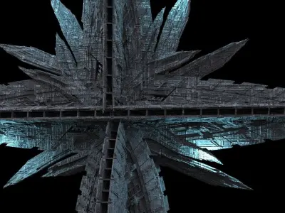 Crystal Winter Alien Monolith Kit bash  3D model