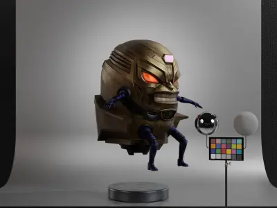 MODOK Low-poly 3D model