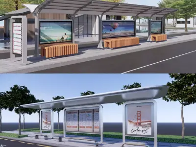 Bus Stop Collections -B2 3D model