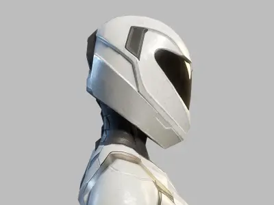 Female Sci Fi Soldier Low-poly 3D model buy