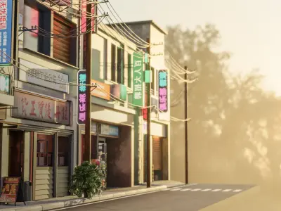 Japanese Street 3D model purchase