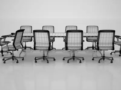  Conference Meeting Room Furniture 06 3D model