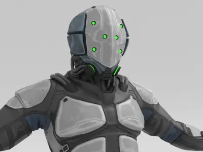 Character Scifi Recon Low-poly 3D model