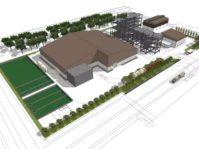 Factory layout -02 3D model