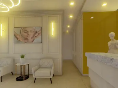 INTERIOR DESIGN FOR BEAUTY CLINIC 3D model
