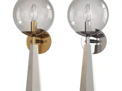 Worlds Away Shelly Wall Sconce Low-poly 3D model