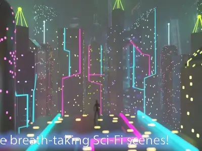 Sci-Fi city pack Low-poly 3D model