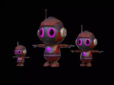 Minirobotic4Pack4 Low-poly 3D model