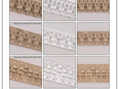 Muqarnas Architectural Set - Vol 6 - 3 Models 3D model