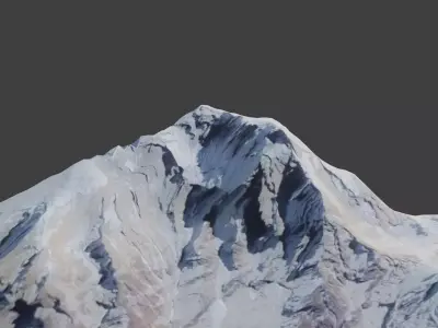 Dhaulagiri Mountain Low-poly 3D model