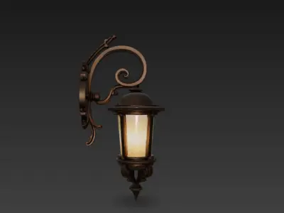 Realistic wall lamp 3D model