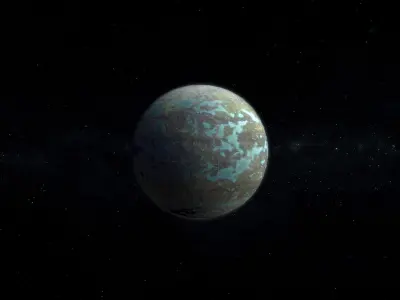 Alien Planet 09 Low-poly 3D model
